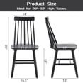 thumbnail image 4 of Farmhouse Windsor Dining Chairs Set of 6, Solid Wood Spindle Back Rustic Kitchen Chairs for Dining Room, Black, 4 of 9
