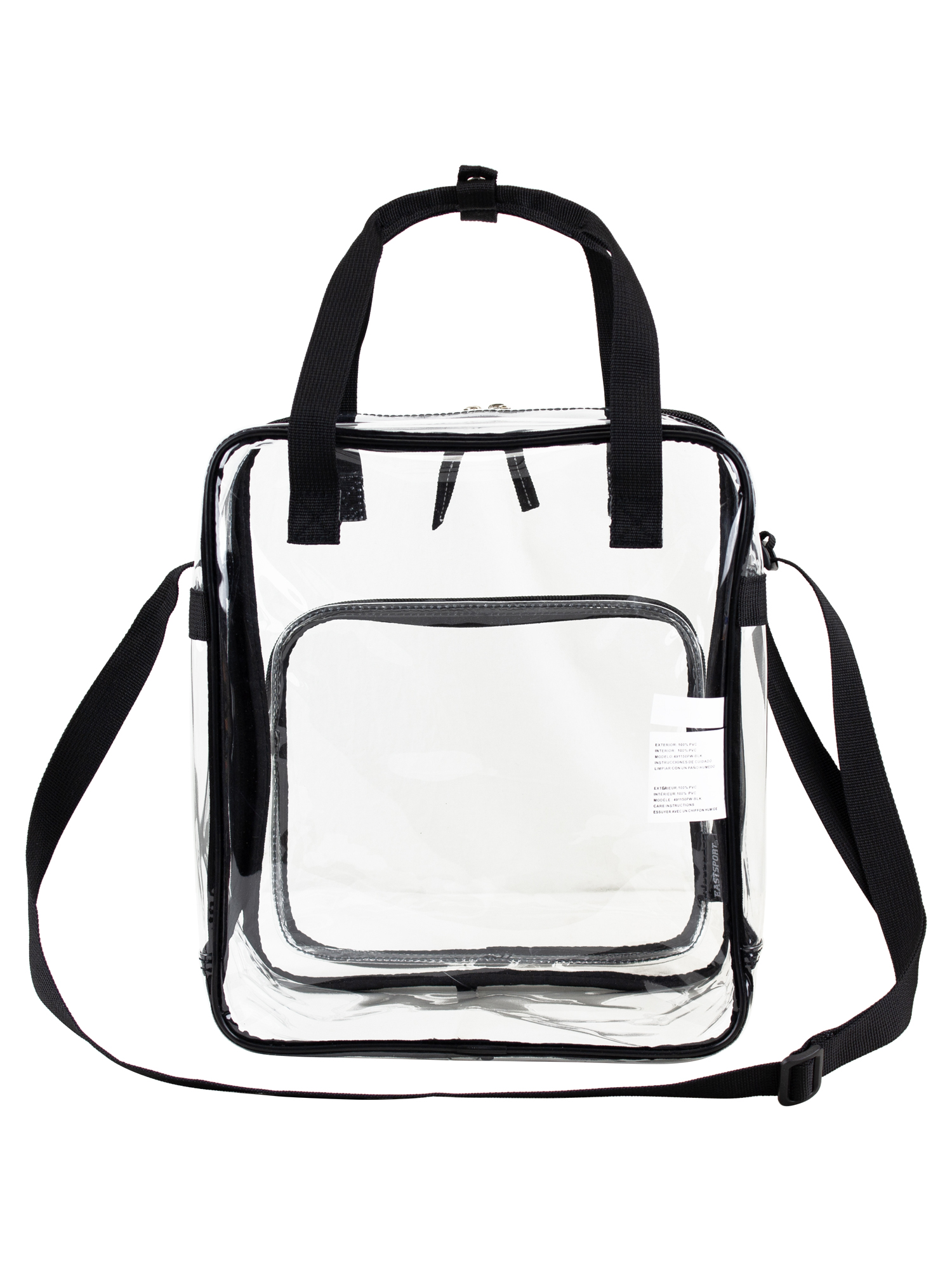 Eastsport Clear Double Handle Stadium Tote, Black Trim photo 3