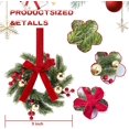 thumbnail image 2 of 4PCS 9''Mini Christmas Wreaths, with Ribbon Bows, Red Berry & Gold Ball, Small Wreath Hanging for Wall Farmhouse Window Front Door Xmas Decor, 2 of 6