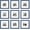 Blue, variant on 12x12 Picture Frame Set of 9, Photo Gallery Wall Frame Set, Display Pictures 8x8 with Mat or 12 x 12 Without Mat, Square Frame Picture Frames Collage Wall Decor, Distressed White
