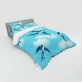 thumbnail image 3 of Ambesonne Birds Bedding Set 3 Pcs, Hirundo Atrocaerulea, Twin XL, Multicolor, 3 of 3