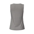 thumbnail image 5 of Haiem Houndstooth Black And White Workout Tank Tops for Women, Athletic Sports Slim-Fit Tank Tops, Compression Sleeveless Dry Fit Shirts,Athletic Shirt-, 5 of 9