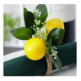 thumbnail image 6 of Lemon Napkin Rings Set Of 6 Lemon Vine Leaf Napkin Holders for Dining Table Decor Banquet Wedding Bi yellow plastic, 6 of 6