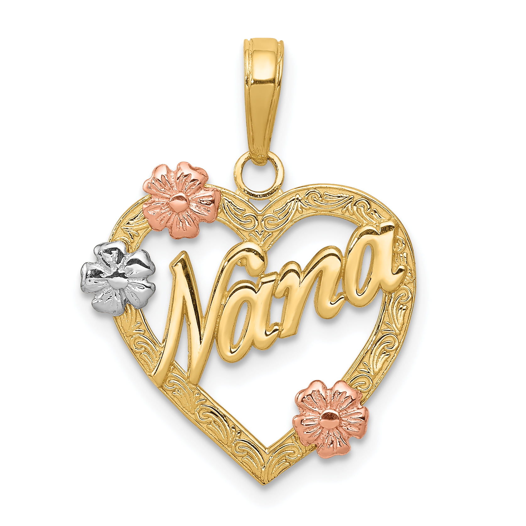 10k Yellow Gold Hockey Mom Pendant Charm Necklace Sport Fine Jewelry For Women Gifts For Her
