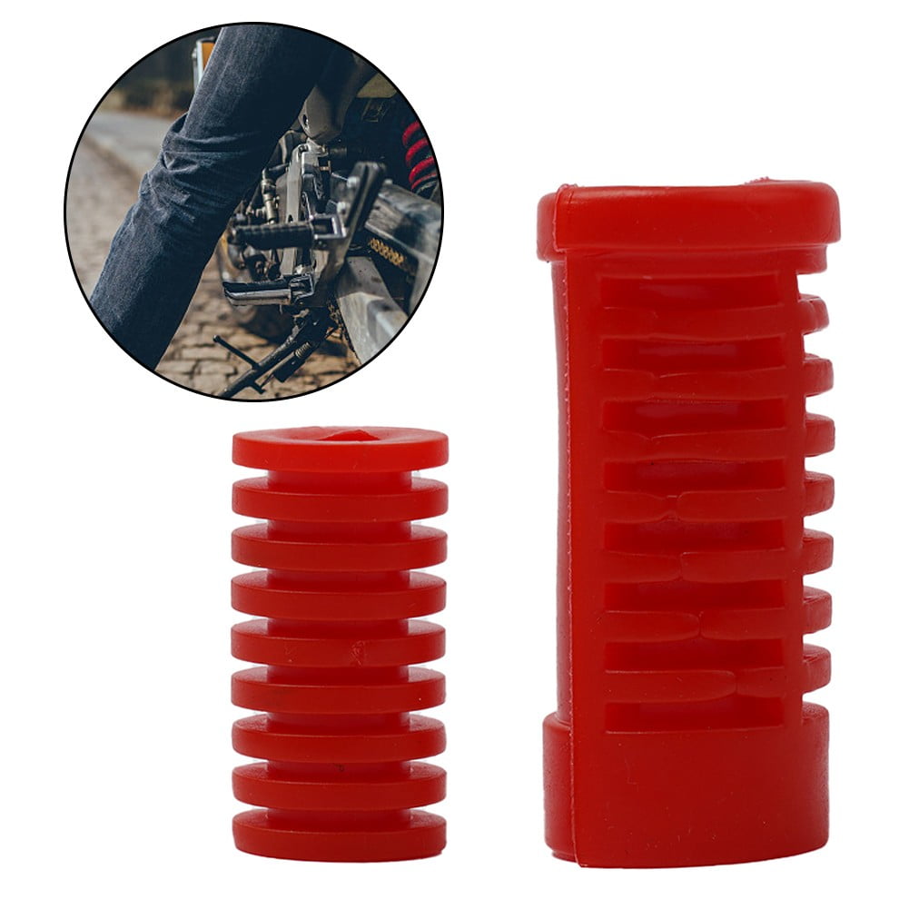 Gear Shifter Lever Shift Pedal Kick Foot Pegs Cover Pad Rubber Black Motorcycle