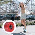 thumbnail image 2 of Patins à Roulettes - Roues de Quad avec Roulement Installé & 2 Bouchons d'Orteils, avec Clé, pour Patinage Extérieur Double Rangée, Rouge, 2 of 4