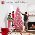 thumbnail image 6 of TYUIOP Artificial Christmas Tree, Premium Unlit Hinged Design, Dense Branches Realistic Holiday Décor w/Easy Assembly 4.5ft Pink, 6 of 10