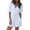 Z-Light Blue229, variant on Women's Summer 2 Piece Shorts Set Scalloped V Neck Tie Front Puff Short Sleeve Top And Elastic Waist Short Everyday Casual Solid Color Trendy Outfit Sets