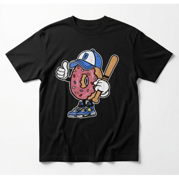 Baseball Donut Sports Food Graphic T-Shirt