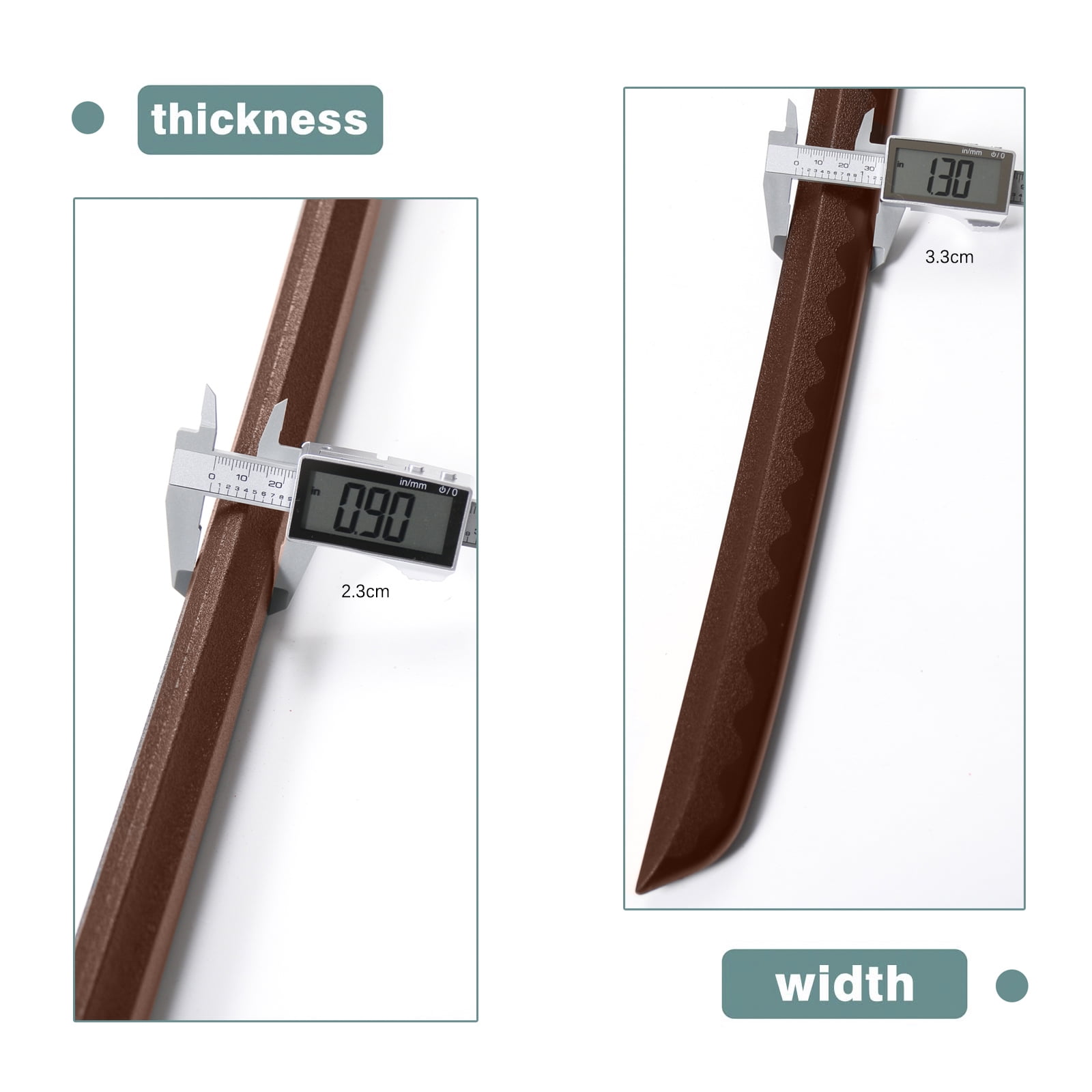 BJDJ Katana Sword high Toughness Polypropylene Performing Training (41") Brown Katana Practice Scabbard Cosplay Aikido (Brown)