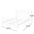 thumbnail image 4 of Structure pour lit Queen Perlas en Fer forgé Blanc, 4 of 6
