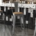 thumbnail image 5 of Flash Furniture Lincoln 24"H Slat Back Bar Stool, Teak, 5 of 13