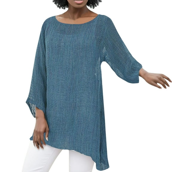 ZMHEGW Womens T Shirts Loose Fit Graphic Plus Size Long Sleeve Irregular Hem Baggy Blouse Shirt Ladies Summer Tunic Tops Tshirts