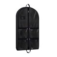 thumbnail image 1 of Bolsa para ropa de baile con material no tejido a prueba de polvo, funda transparente para vestido con bolsillos con cremallera, protector de almacenamiento para niños, adecuada para Negro, 1 of 9