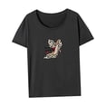 thumbnail image 4 of Camiseta para mujer con cuello redondo, camisetas de verano, camiseta básica para mochilero, mujer XL, 4 of 7