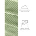 thumbnail image 3 of 4-Piece Sage Microfiber Bed Sheets Set in Scallop Pattern for Full Size Bedding by Comfort Canopy, 3 of 10