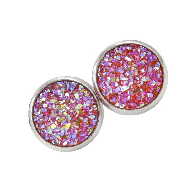 Minnieouse Pendientes Gotas para los oídos de acero inoxidable Galvanoplastia fina Superficie lisa Ligero Pendientes Magnífico regalo para boda Ropa, zapatos y accesorios Miscelánea Rosa roja Minnieouse AP009493-04B