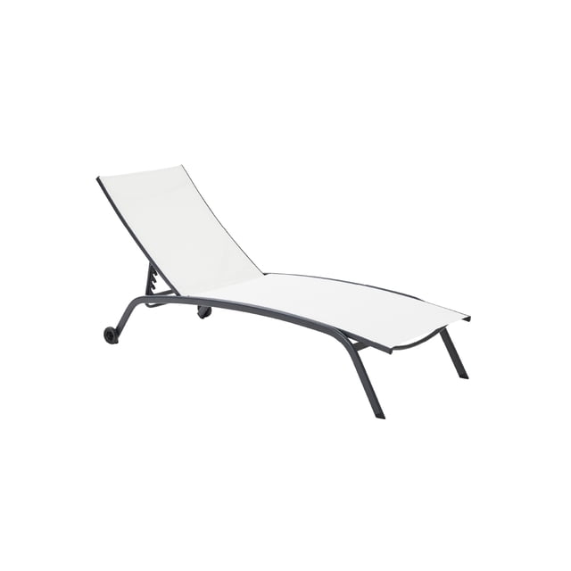 Naterial Camastro Reclinable de Textileno y Acero con Ruedas, Modelo Rivera