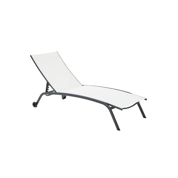 Naterial Camastro Reclinable de Textileno y Acero con Ruedas, Modelo Rivera