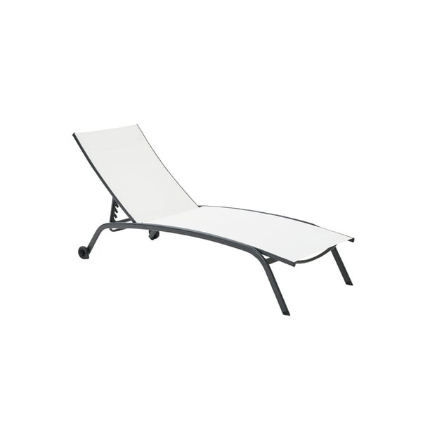 Naterial Camastro Reclinable de Textileno y Acero con Ruedas, Modelo Rivera