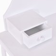 thumbnail image 3 of Patiojoy Mirrored Dressing Table Wooden Vanity Makeup Unit w/ Cushioned Stool White, 3 of 9
