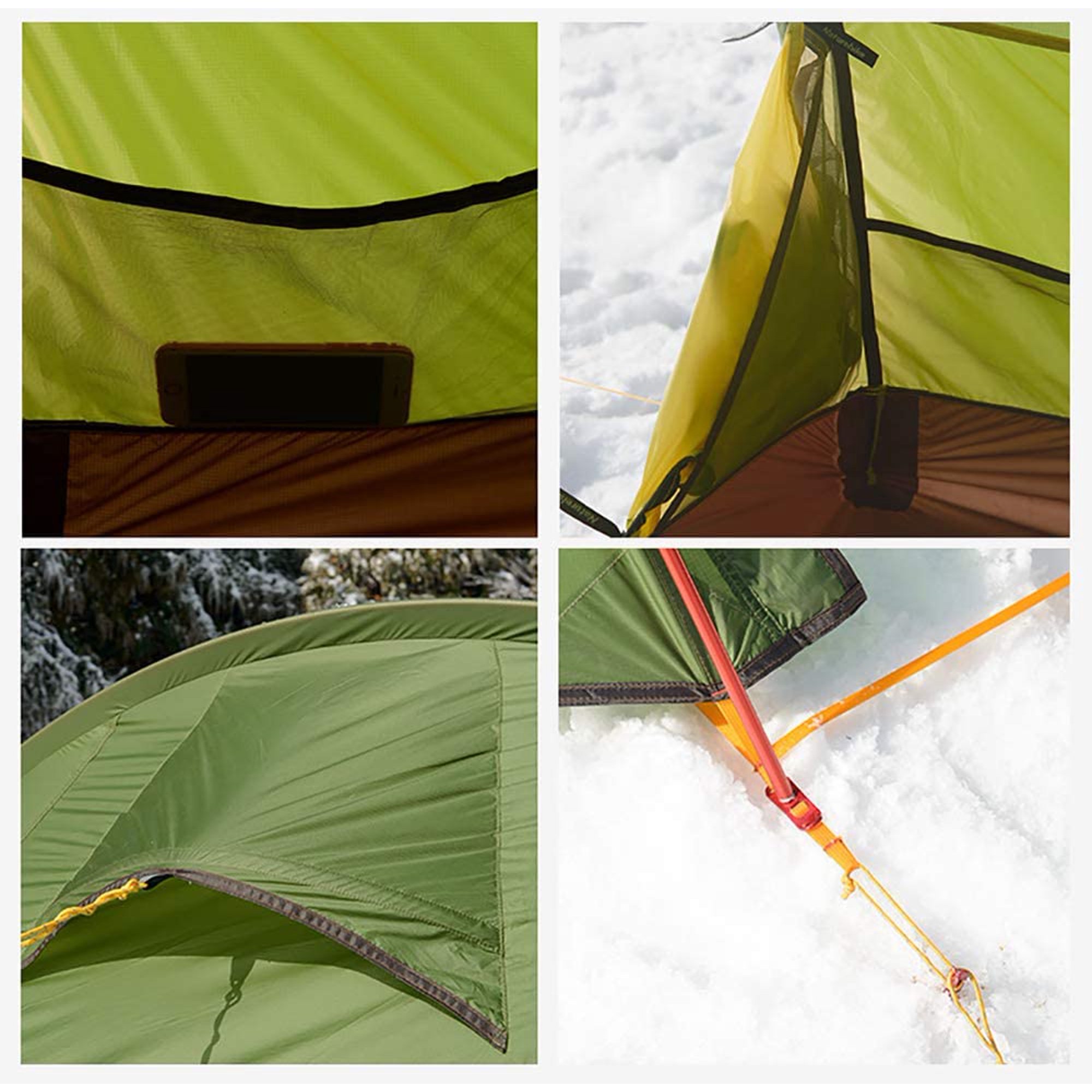 Ultralight 2 Person Detachable Tunnel Tent with Lobby Camping