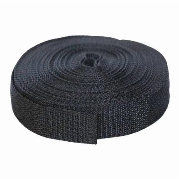 Bulk-Strap Webbing,Polypropylene,3/4" W,Black P34051BK