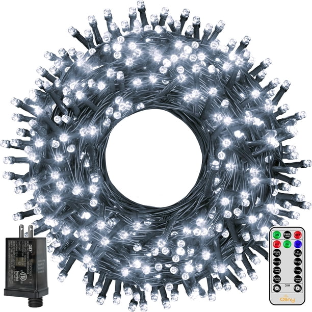 Luces navideñas Ollny, 400 LED, 40 m, con temporizador, 8 modos, color blanco frío