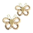 thumbnail image 5 of CoudarTitie 2 Pieces Butterfly Wall Art Decor Boho Decorative Modern Wall Hanging Decoration Khaki, 5 of 9