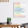 thumbnail image 3 of Kids Affirmation Canvas Framed Wall Art, I Am Kind I AM a Child of God Inspirational Quote Canvas Wall Art Ready to Hang for Kids Teens Class Room/Nursery/Home/Bedroom Decor,12" x 15", 3 of 6