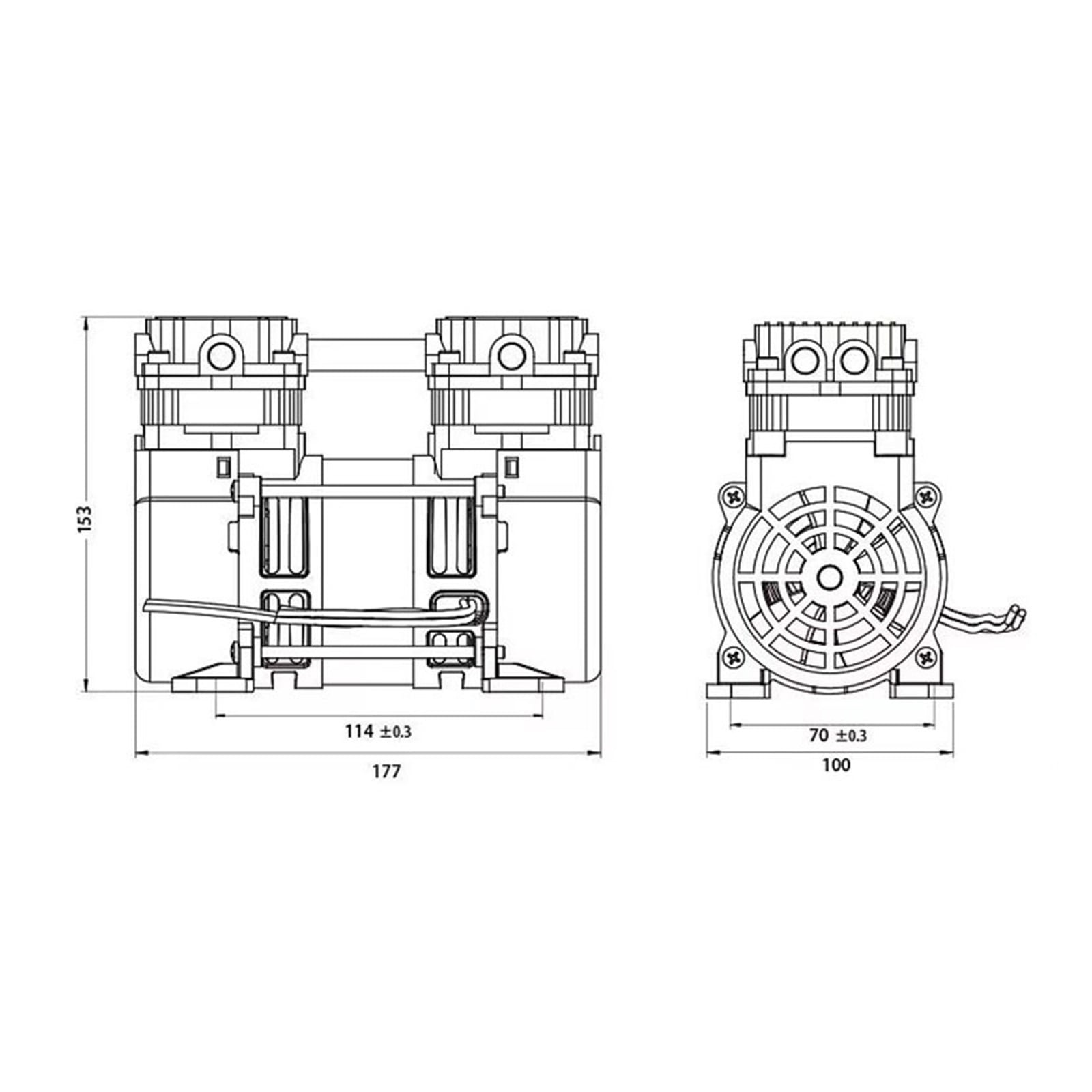 230W-65L-88Kpa Large Suction Oil-free Vacuum Pump Industrial Pump Laboratory Suction Filter Mute Negative Pressure Vacuum Pump ,Outstanding Oil Inlet System