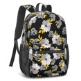 thumbnail image 2 of Pioneer Flower Floral Print Pattern 17" School Backpacks for Teens,Waterproof Oxford Fabric,S-Shape Padded Straps for School,Travel,Hiking,Camping, 2 of 5
