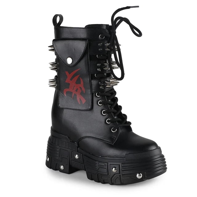 Botin con Tachas y bolsa Casaul para Mujer Mx Cv Chem Black