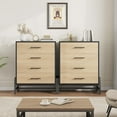 thumbnail image 4 of Garvee 4-Drawer Tall Dresser, 38.6" Wooden Storage Chest with Freestanding Design, Modern Bedroom & Closet Organizer for Living Room, Entryway, and Hallway, Black, 4 of 8