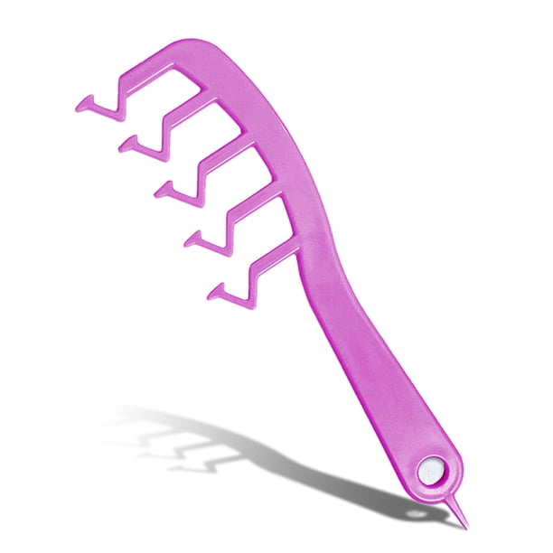Z-Forma Z Diente ancho Profesional Combate Peine Volumen De Demandado Rizado Plástico Combs Portátiles Adultos Peinados Peluquería Equipo Púrpura Inevent CE001701-03