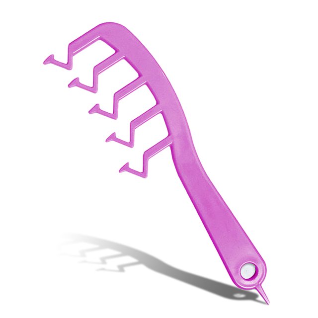 Z-Forma Z Diente ancho Profesional Combate Peine Volumen De Demandado Rizado Plástico Combs Portátiles Adultos Peinados Peluquería Equipo Púrpura Inevent CE001701-03