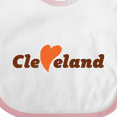 thumbnail image 4 of Inktastic Cleveland Heart Solid Orange Boys or Girls Baby Bib, 4 of 4