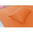 thumbnail image 4 of 4 Piece Rayon Made From Bamboo Sheet Set by OKAO, Orange Twin Xl Sheets-Silky Soft- Wrinkle Free- Deep Pockets(16")- 1 Fitted Sheet, 1 Flat, 2 Pillowcases Twin XL, BurntOrange, 4 of 5