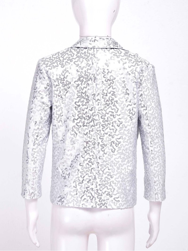 Giacca Bambino Elegante Con Paillettes - Manica Lunga, Slim Fit, Per Matrimoni E Feste - Foto 6