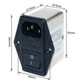 thumbnail image 2 of EMI double fuse holder filter with rocker switch and socket CW2C-10A-T(F2), 2 of 6