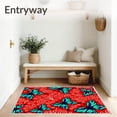 thumbnail image 3 of ODIKA 8'x10' Machine Washable Non-Slip Area Rug, Whimsical Flight Jungle Playmat Development High Traffic Rug, Red, 721180, 3 of 7