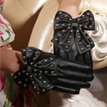 thumbnail image 2 of Moto Femmes Rivets Arc de Couleur Unie Faux Gants en Cuir Pleine Mitaines Doigt, 2 of 11