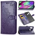 thumbnail image 3 of Dteck Magnetic Shock-Proof Premium PU leather wallet Case with Kickstand and Flip Cover For Samsung Galaxy A40 2019 (5.9 inch), Purple, 3 of 3