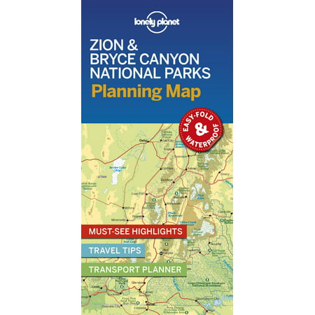 Map: Lonely Planet Zion & Bryce Canyon National Parks Planning Map