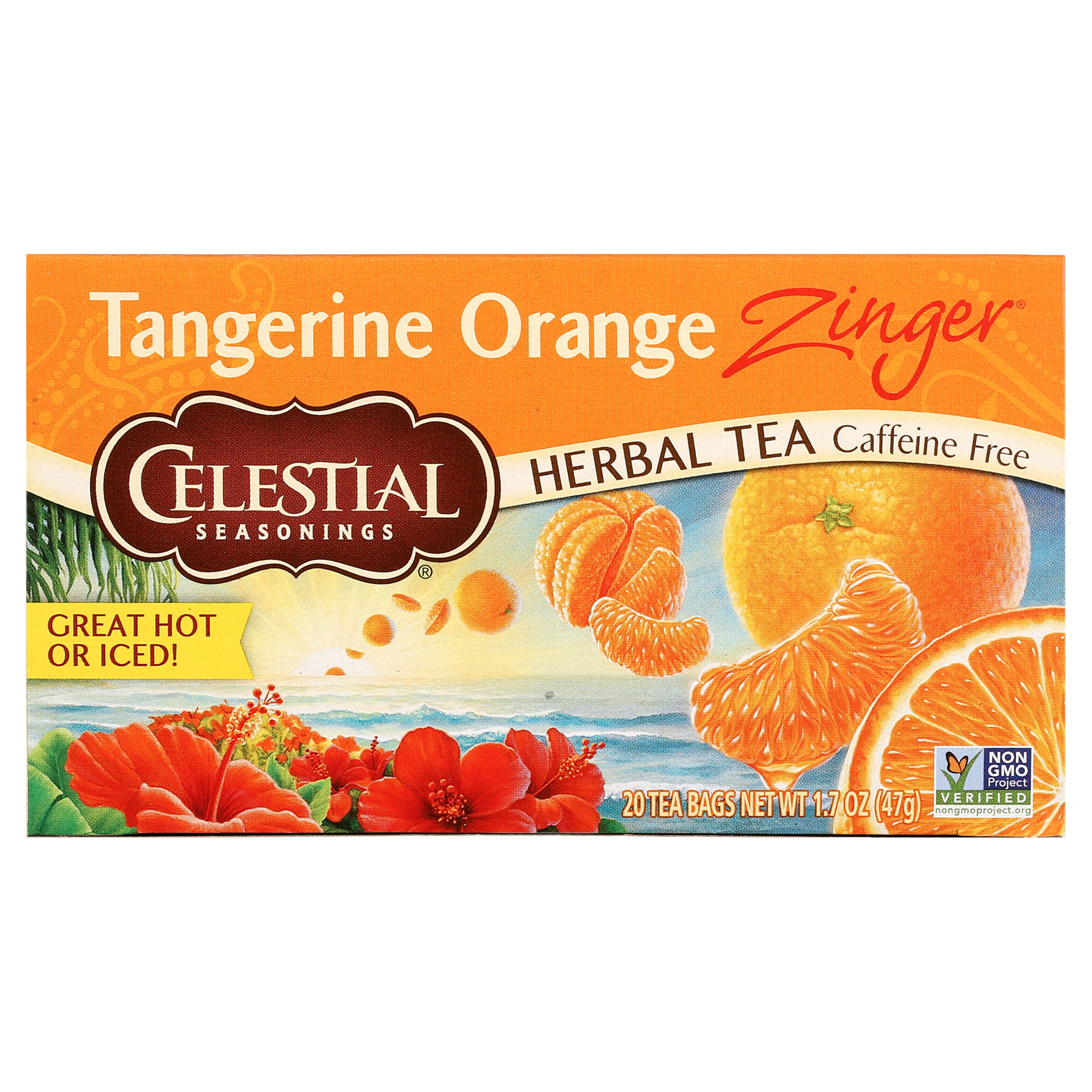 Celestial Seasonings Tangerine Orange Zinger Herbal Tea Bags (20 Count)