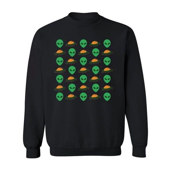 Alien Ufo Invasion Graphic Sweatshirt Women -Image by Shutterstock, Female XX-Large