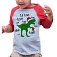 thumbnail image 2 of 7 ate 9 Apparel Chemise Raglan Dinosaure de Noël pour Enfants Rouge 4T, 2 of 4