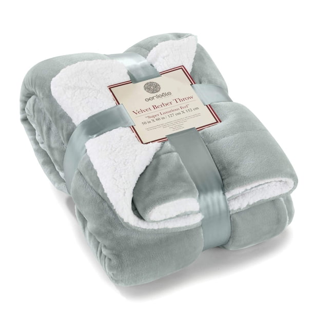Manta Sherpa de Blanket Genteele, supersuave y reversible, 127 x 152 cm