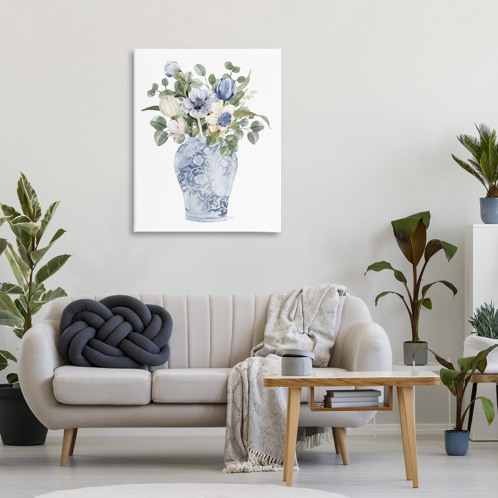 Stupell Industries Ornate Vase Tulips Canvas Wall Art, design by Livi Finn