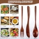 thumbnail image 5 of Cuchara de Madera Tenedor Cuchillo Juego de Cubiertos Juego de Utensilios de Madera para Cena Juego de Cubiertos de Madera para Cocina Juego de Cubiertos (96 Piezas), 5 of 5